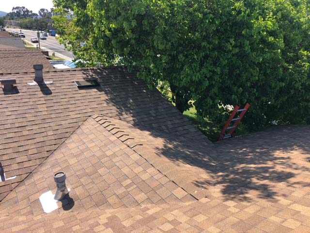  New tile roofing installed for a house in the San Diego area 