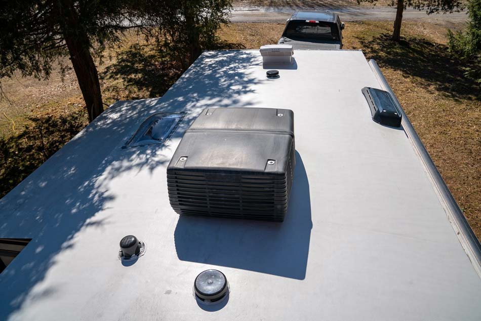 rv-trailer-new-roof-installation A new roof installation for an RV done by Streamline Roofing in the San Diego area