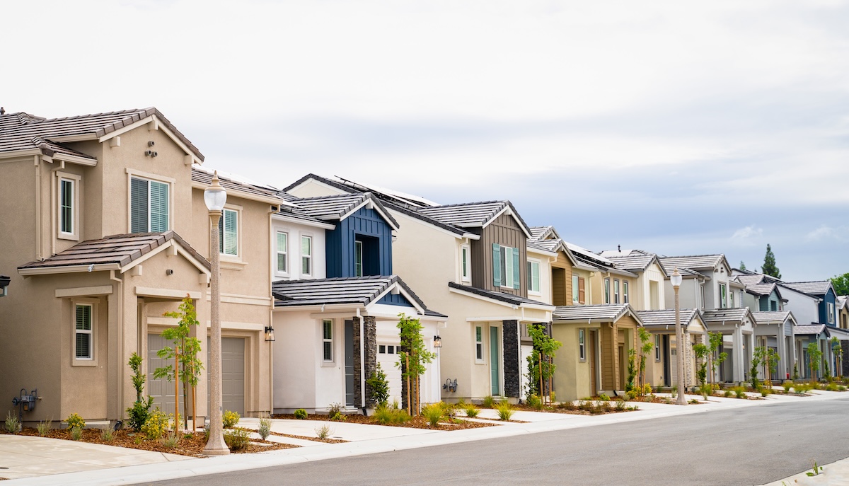 Row of town houses in California