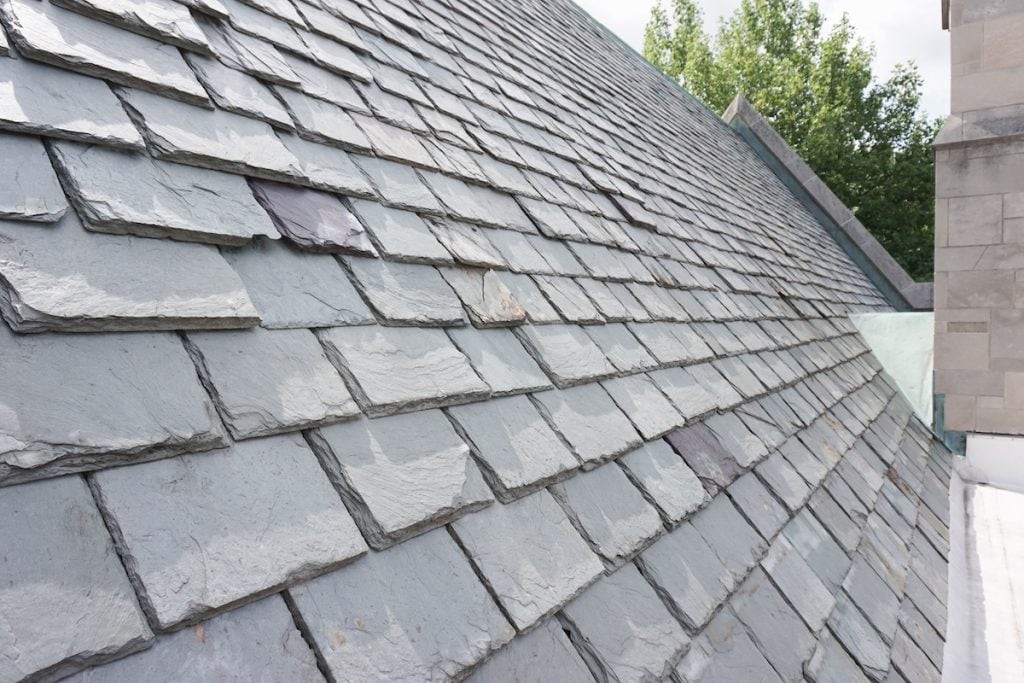 Slate roofing tiles
