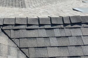Close up Streamline ashpalt shingle roof