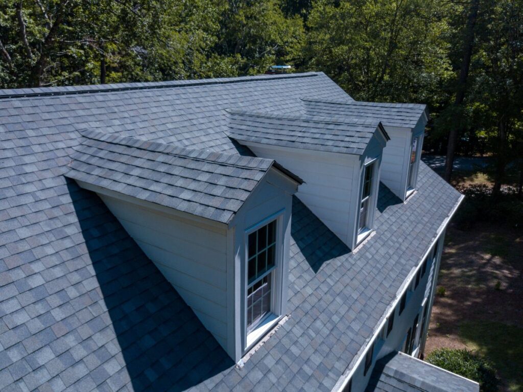 owens corning duration cool shingles blue and grey roof