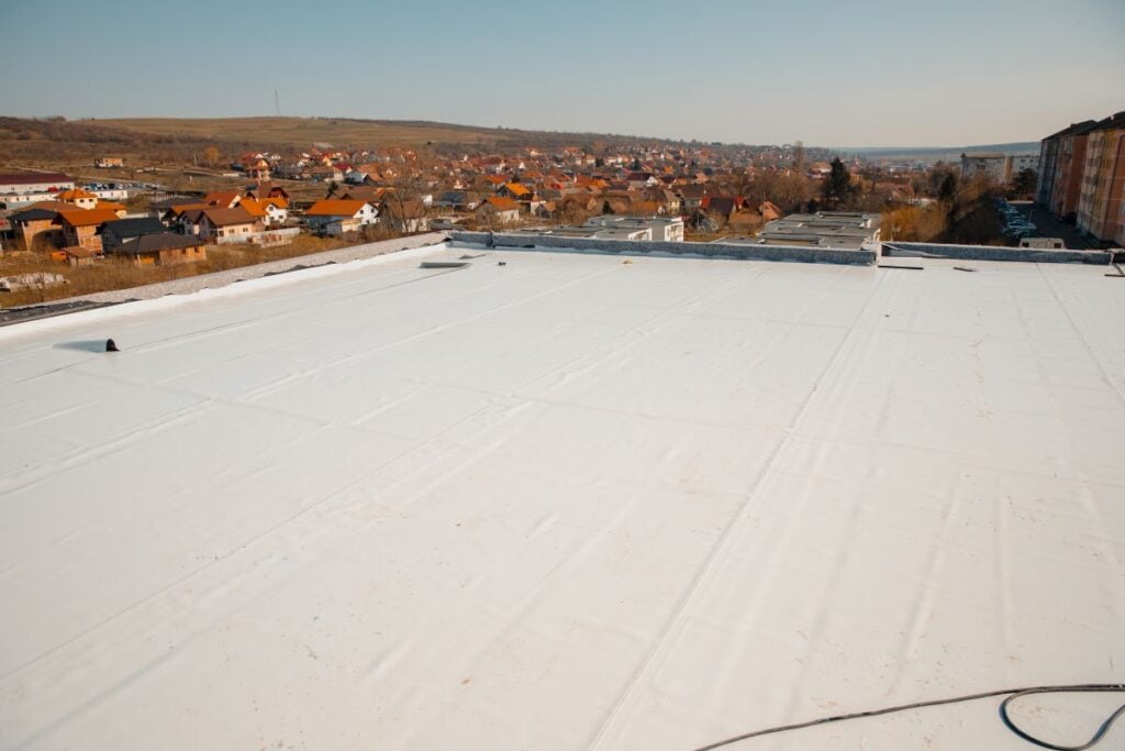 pvc roofing sheets white flat roof