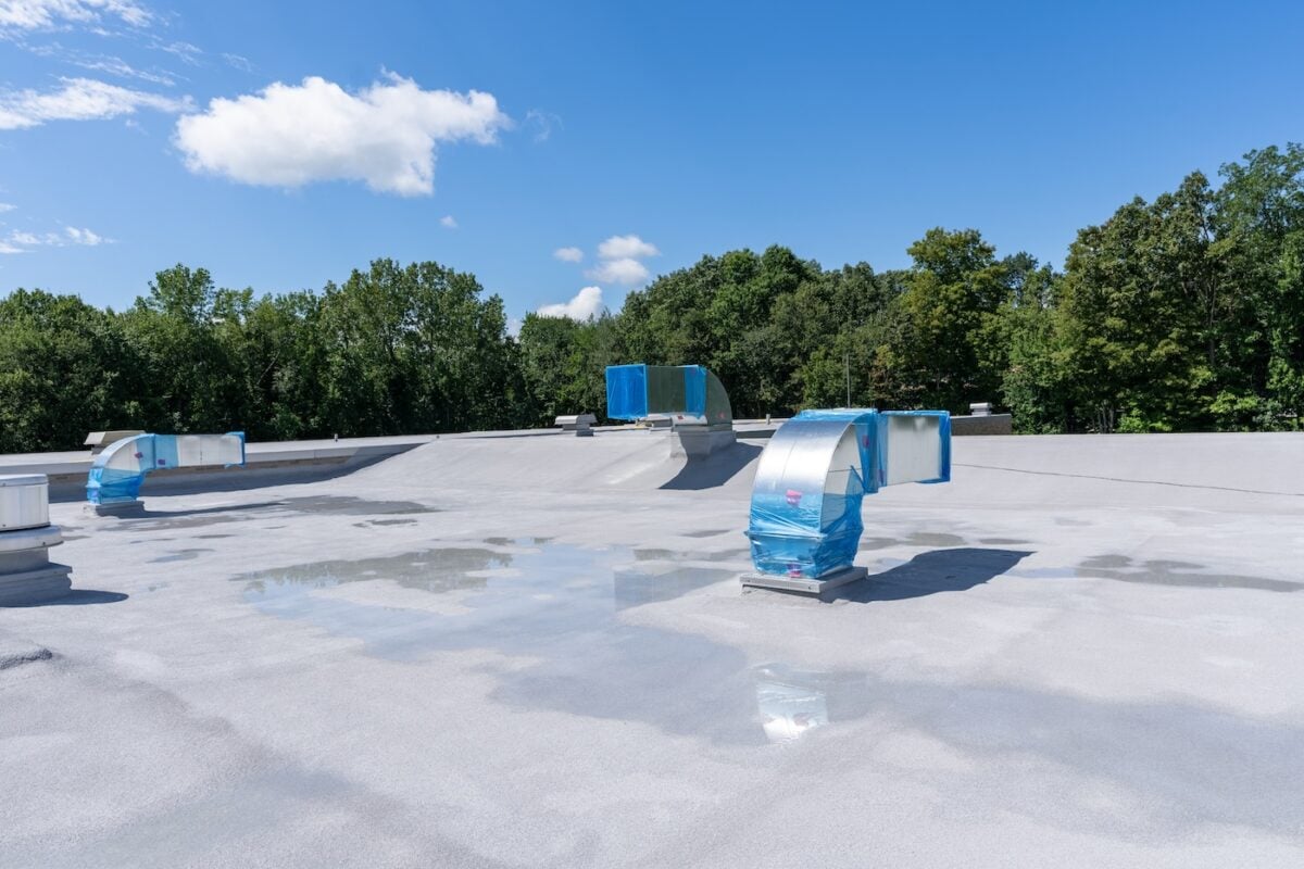 brand new commercial flat roof