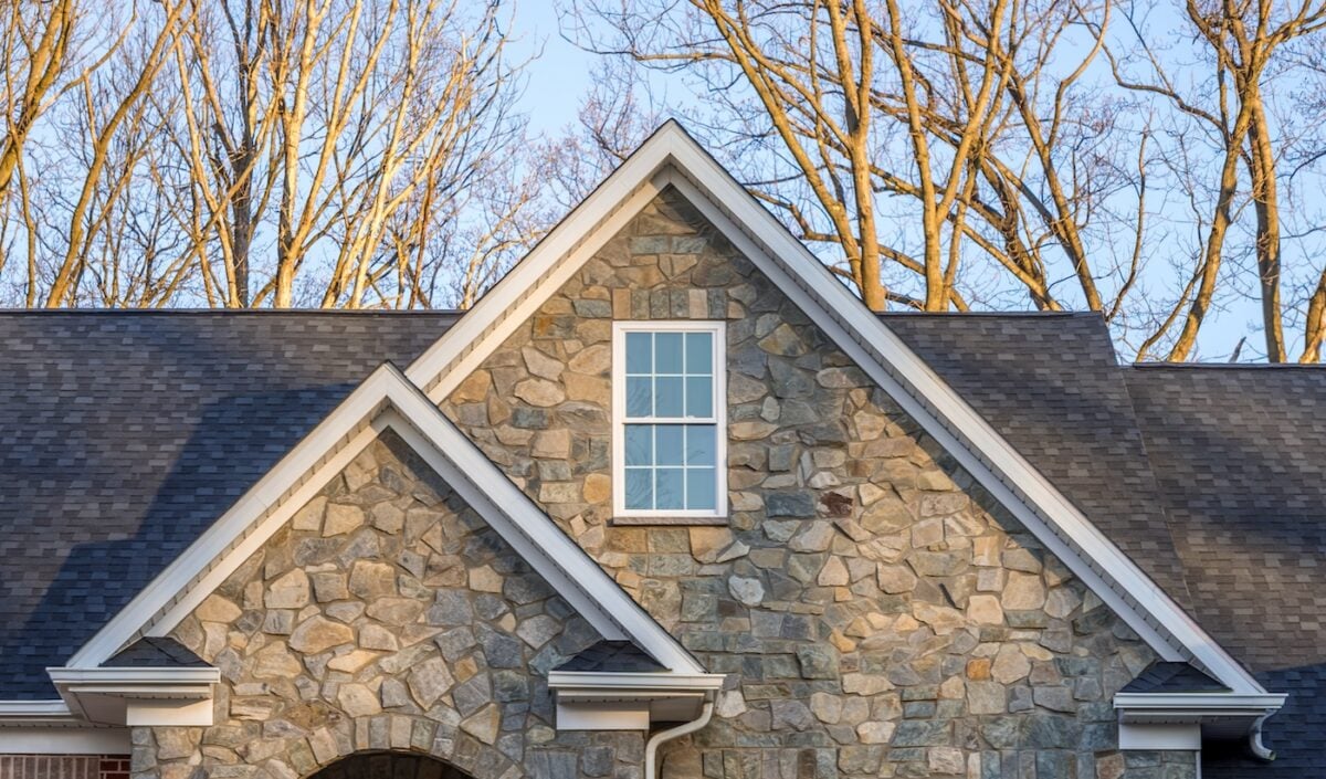 white gable roof drip edge flashing