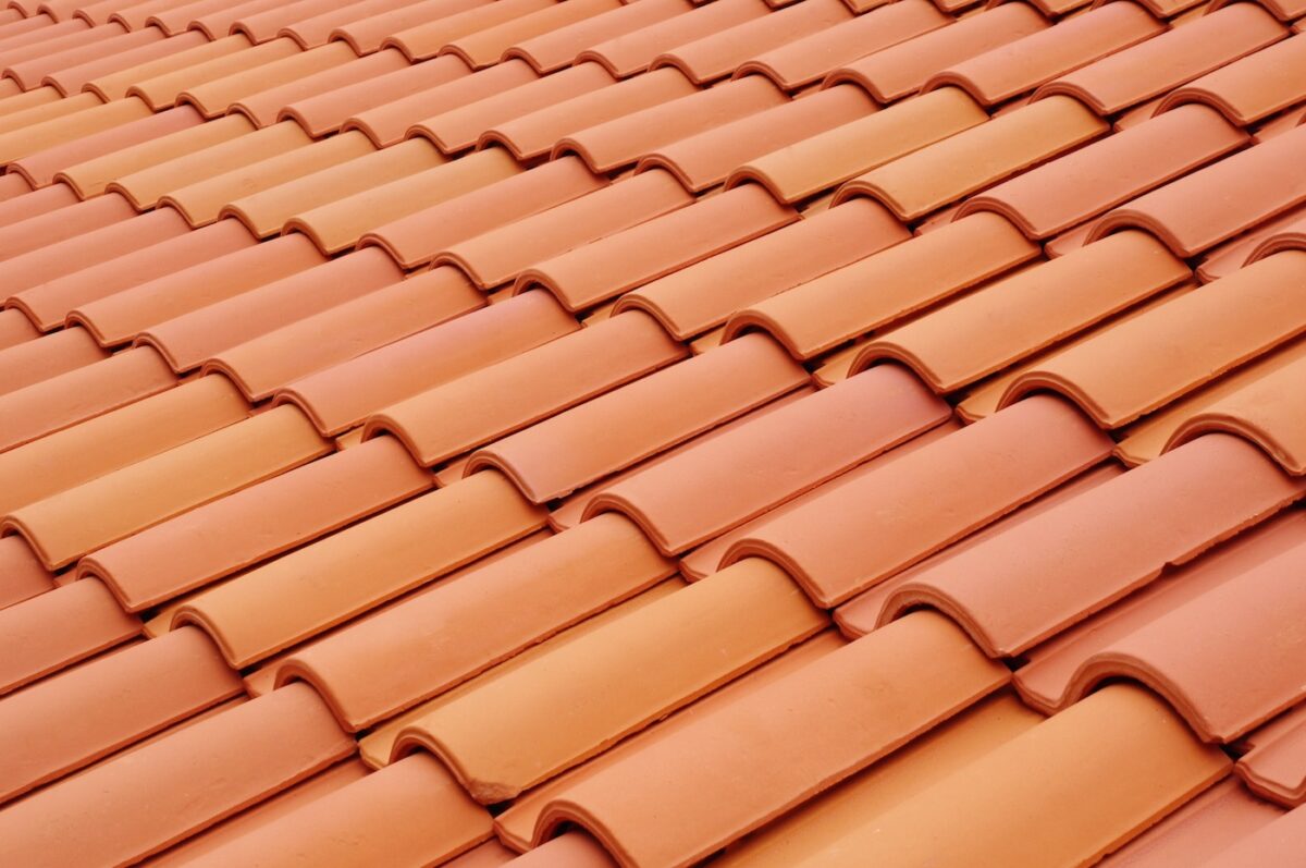 new roof tile with ceramic orange tiles