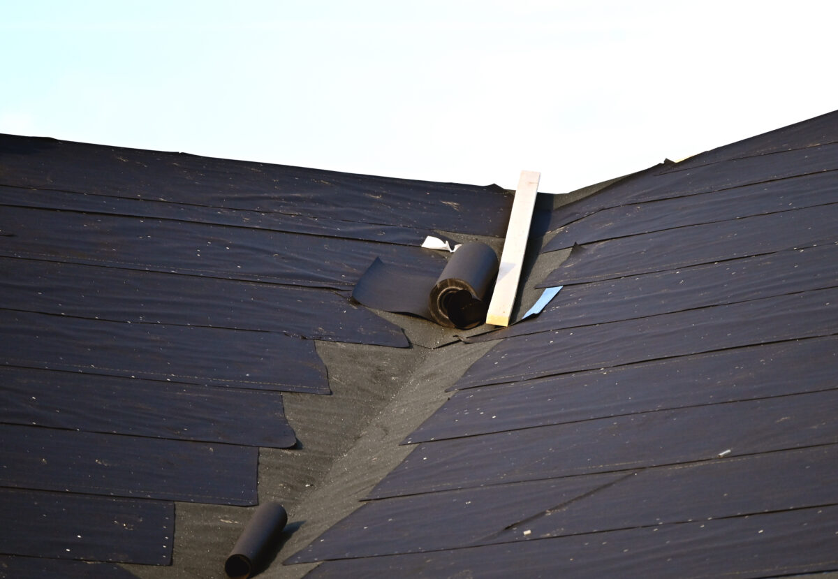 roof waterproofing roof under construction