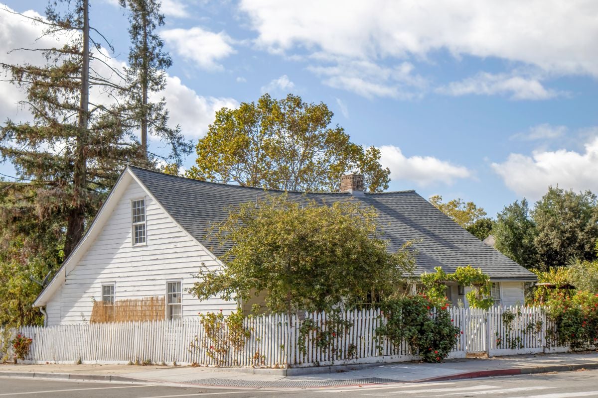 sagging roof big house in the country side