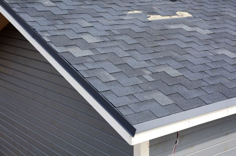 missing shingles blue shingles one missing