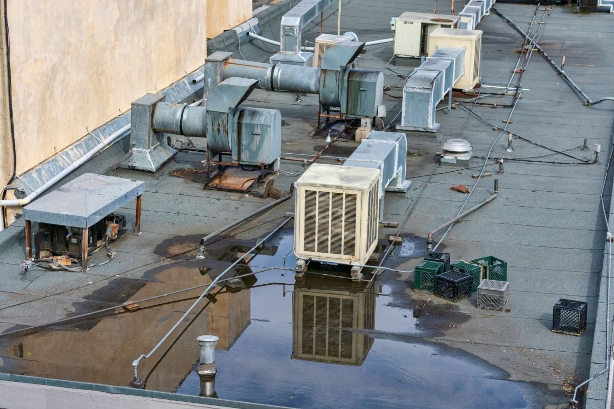 roof storm damage commercial roof