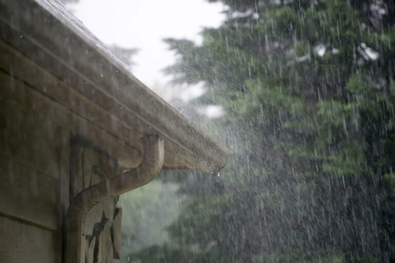 rain on top of roof